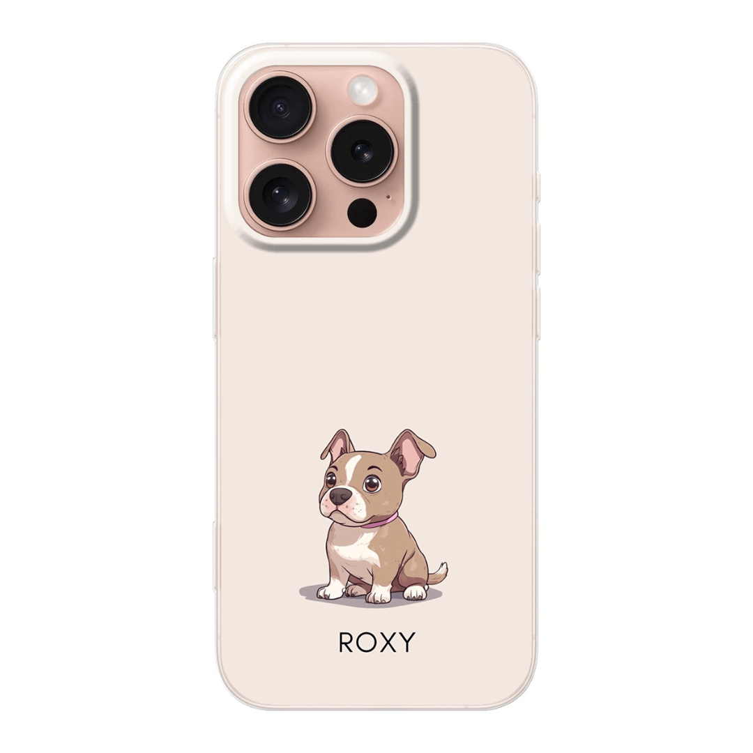 Coque imprimée avec illustration animal et nom